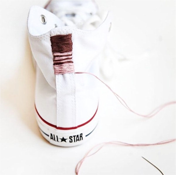 Faites broder vos chaussures Converses